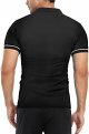 Men's Short Sleeve Polo Shirts Quarter-Zip Casual Slim Fit Lapel Neck Basic Designed Cotton Shirts