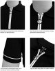 Men's Short Sleeve Polo Shirts Quarter-Zip Casual Slim Fit Lapel Neck Basic Designed Cotton Shirts