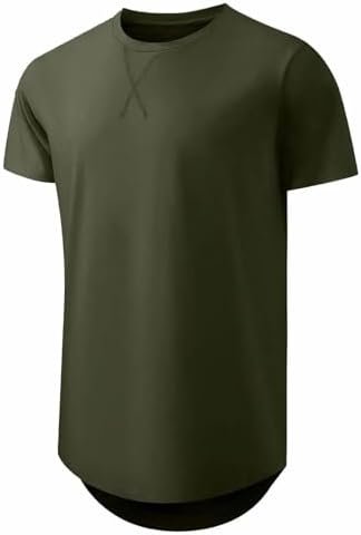 Mens T Shirts Casual Longline Tee Shirts