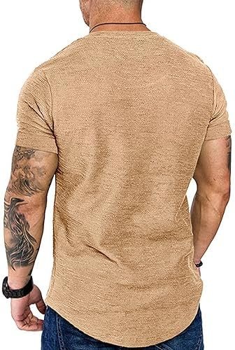 Fashion Mens T Shirt Muscle Gym Workout Athletic Shirt Cotton Tee Shirt Top