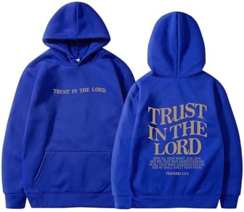 Women's Back Letter Print Hooded Collar Drawstring Hoodie Pullover Sweatshirt Casual Long Sleeve Clothing with Pockets