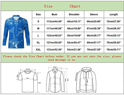 Men Casual Autumn Winter Christmas 3D Printed Shirts Fashion Top Blouse Shirts Mens Large T Shirts Pack