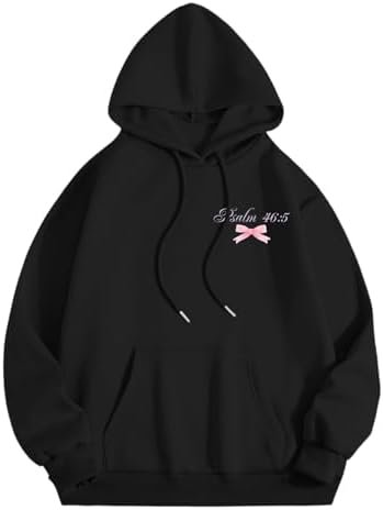 Women Fashion Letter Print Hooded Long Sleeve Casual Hoodie Sports Hoodie Casual Tie