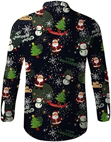 Men Casual Autumn Winter Christmas 3D Printed Shirts Fashion Top Blouse Shirts Mens Large T Shirts Pack