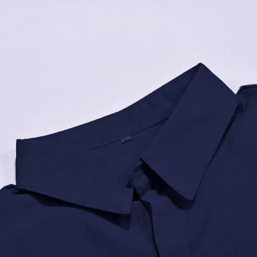 Male Summer Linen Solid Casual Plus Size Loose Shirt Mens Turn Down Long Sleeve Shirt Short Turtleneck Shirt