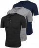 Men's 3 Pack Shirts Short Sleeve Casual Basic Tees Classic Summer Solid T Shirts with Pocket