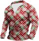 Men Christmas Printed Half Zip Stand Up Collar Long Sleeved T Shirt Long Sleeve Yoga Top