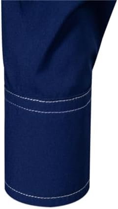 Mens Fashion Casual Solid Color Asymmetric Inclined Placket Pile Shirt Fashion Casual Long Sleeve Shirt House