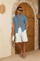 Mens Casual Button Down Shirts Short Sleeve Cotton Dress Shirt