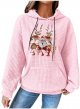Christmas Women's Winter Small Checkered Print Casual Hoodie Womens Quarter Zip Athletic