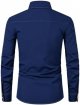 Mens Fashion Casual Solid Color Asymmetric Inclined Placket Pile Shirt Fashion Casual Long Sleeve Shirt House