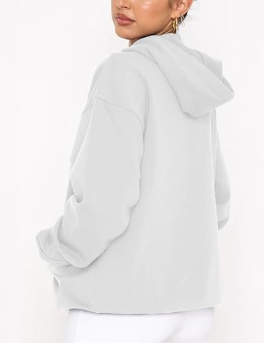 Women's Basic Long Sleeve Hoodies Relaxed Fitted Sweatshirts Oversized Pullover Tops with Pocket