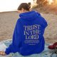Women's Back Letter Print Hooded Collar Drawstring Hoodie Pullover Sweatshirt Casual Long Sleeve Clothing with Pockets