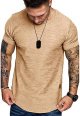 Fashion Mens T Shirt Muscle Gym Workout Athletic Shirt Cotton Tee Shirt Top