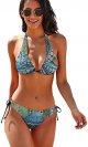 Bikini Set for Girlfriend Sexy Ocean Life on Earth Two Piece Bathing Suit Sea Removable Padding Bra Tie String