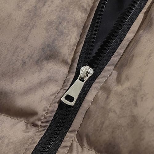 Winter New Men's Loose Splicing Stand Collar Thickened Cott On Padded Coat Size Open