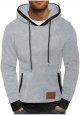 Mens Hooded Sweater Coat With Solid Color Zipper Pocket In Autumn And Winter Sock Boy