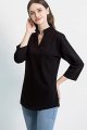 Women's 3/4 Sleeve V Neck Stretch Loose Tunic Tops Casual Cotton Blouse Collared Breathable Work Shirt