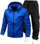 Spring And Autumn Punching Jacket Coat Casual Men Hooded Solid Color Men Jacket Outdoor Sports Mens Suit Pleated