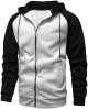 Men's Hooded Sweatshirt Loose Textured Zip Hooded Sweatshirt Insert Sleeve Jacket Big Fuzzy Slipper