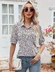 Womens Blouses Dressy Casual Short Sleeve Button Down Collared Polo Shirt Loose Tunic Summer Tops