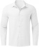 Male Summer Solid Casual Plus Size Loose Shirt Mens Turn Down Long Sleeve Shirt Men Workout Shirts Pack