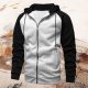 Men's Hooded Sweatshirt Loose Textured Zip Hooded Sweatshirt Insert Sleeve Jacket Big Fuzzy Slipper